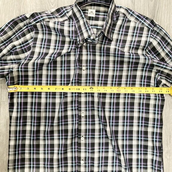 Peter Millar Crown Mens L Long Sleeve Button Down Plaid Shirt 100% Cotton‎ - Picture 3 of 6